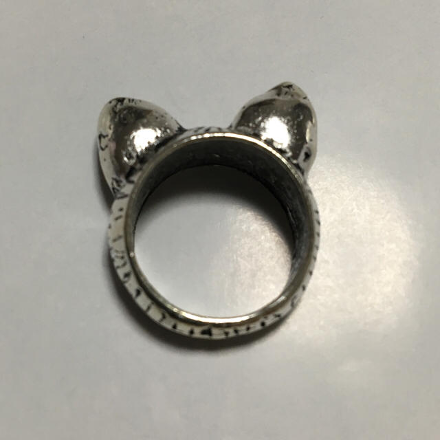 海外 猫耳 シルバー アンティーク リング 12号 レディースのアクセサリー(リング(指輪))の商品写真