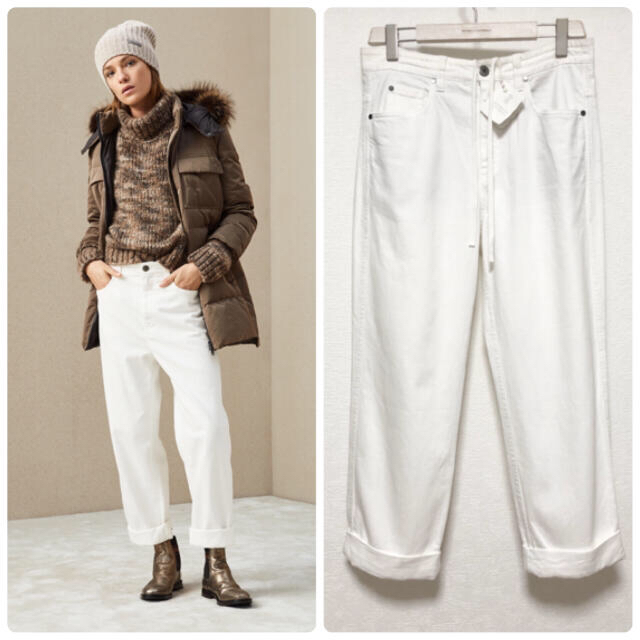 イタリア BRUNELLO ブルネロクチネリ38 リネンコットンパンツ20SS