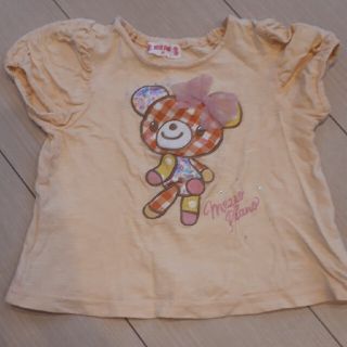 メゾピアノ(mezzo piano)のmezzo piano 90 オレンジくまちゃん柄(Tシャツ/カットソー)