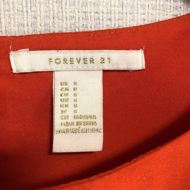 FOREVER 21(フォーエバートゥエンティーワン)のforever21 リボン付きオレンジワンピース レディースのワンピース(ひざ丈ワンピース)の商品写真