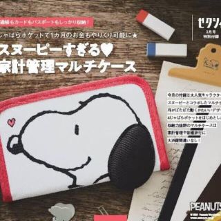 スヌーピー(SNOOPY)のゼクシィ 3月号付録 スヌーピーすぎる家庭管理マルチケース(その他)