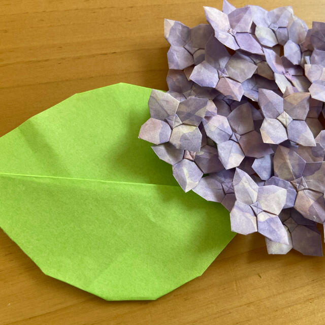 ハンドメイド 折り紙 平面 あじさい アジサイ 紫陽花の通販 By クナナノキ S Shop ラクマ