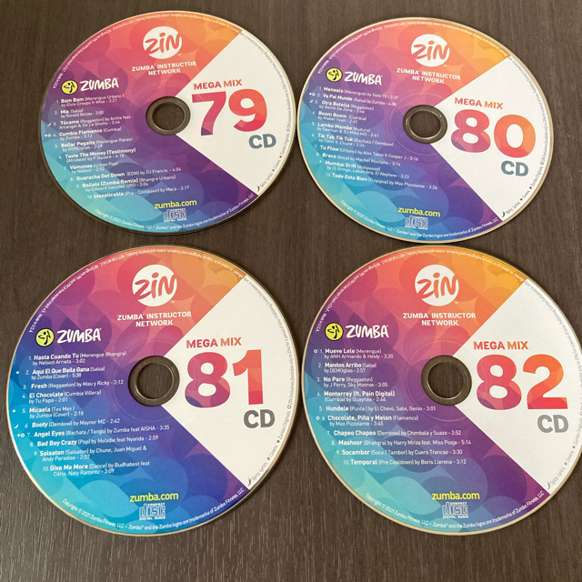 Zumba CD  DVD No91〜92 megamix CD No79〜82