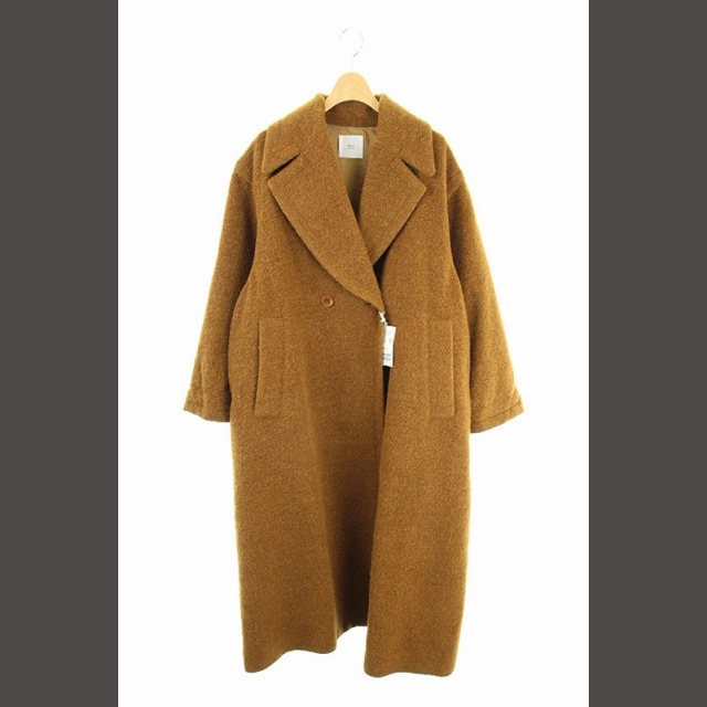 61cm着丈イエナ LA BOUCLE 18AW アルパカシャギーオーバーコート ロング