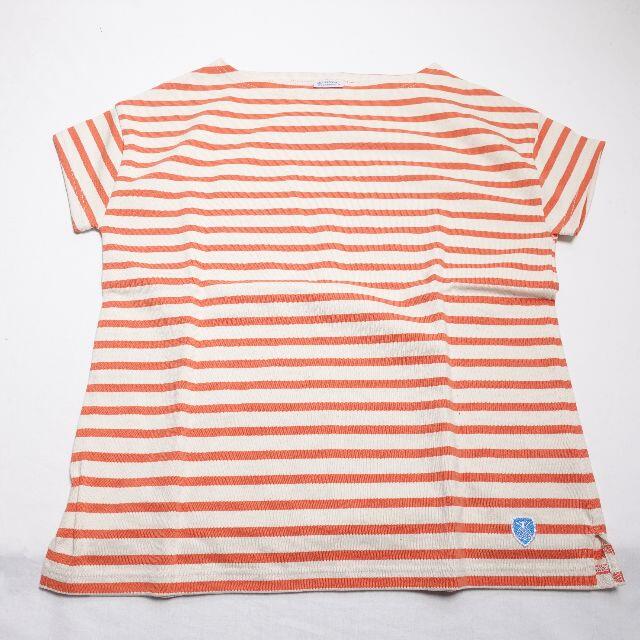 ORCIVAL(オーシバル)のORCIVAL　シャツ　オレンジ/ボーダー レディースのトップス(Tシャツ(半袖/袖なし))の商品写真
