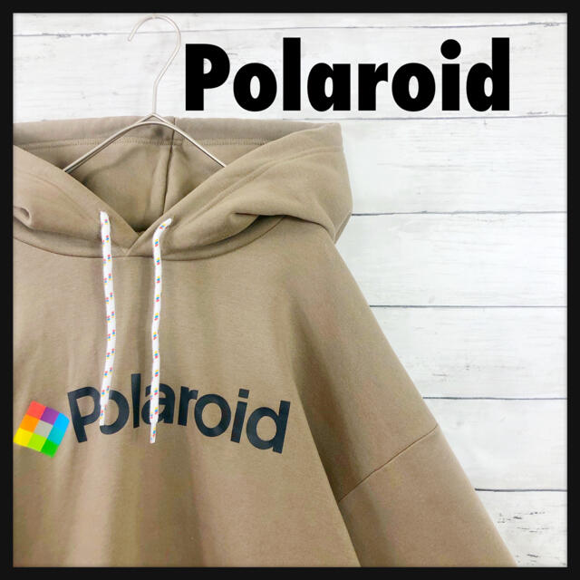 【polaroid】ポラロイド　パーカー　ブラウン　ベージュ　企業　　レア