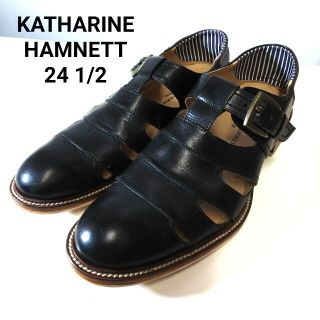 キャサリンハムネット(KATHARINE HAMNETT)のキャサリンハムネット　サンダル　モンクストラップ　24.5㎝　QJ020(サンダル)