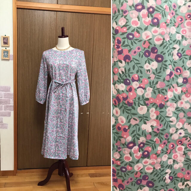 国内直営店 チューリップ様☆ハンドメイドリバティワンピース2021A-32