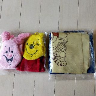 クマノプーサン(くまのプーさん)のおだんご様専用　くまのプーさん　エコバッグ&マスコットタオル(キャラクターグッズ)