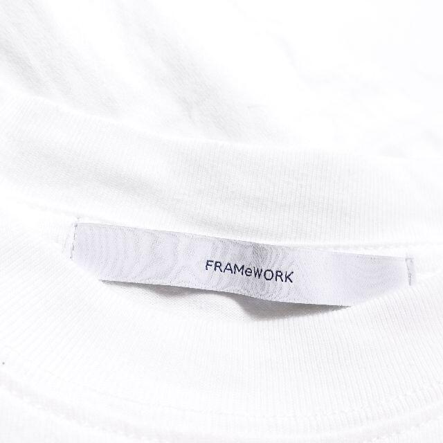 FRAMeWORK(フレームワーク)のFRAMeWORK　Tシャツ　ホワイト レディースのトップス(Tシャツ(長袖/七分))の商品写真