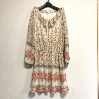 ミニマム(MINIMUM)のミニマム　minimum 花柄シフォンワンピース　(ひざ丈ワンピース)