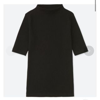 ユニクロ(UNIQLO)のUNIQLO リブハイネックT(Tシャツ(半袖/袖なし))