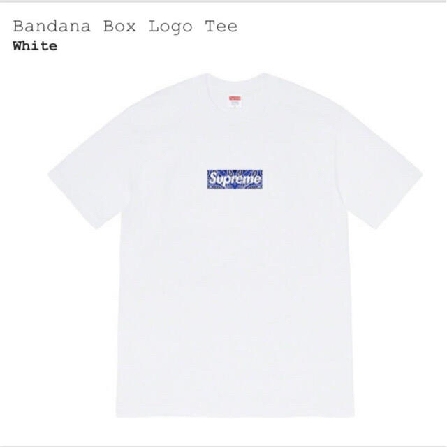 Lサイズ　白　新品未使用　Supreme boxlogo bandana teeTシャツ/カットソー(半袖/袖なし)