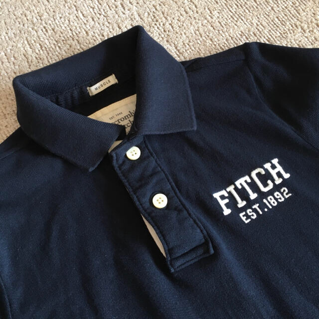 Abercrombie&Fitch(アバクロンビーアンドフィッチ)のアバクロ　新品　半袖ポロシャツ　ロゴ刺繍　 メンズのトップス(ポロシャツ)の商品写真