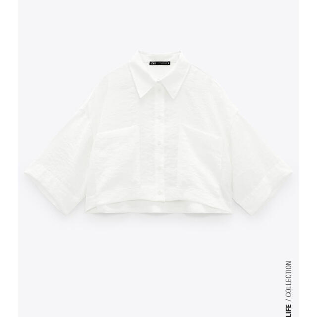 ZARA♡新品♡ショート丈♡シャツ レディースのトップス(シャツ/ブラウス(半袖/袖なし))の商品写真