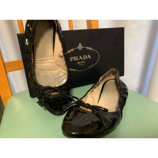 プラダ(PRADA)のPRADA/ブラックバレエシューズ(バレエシューズ)