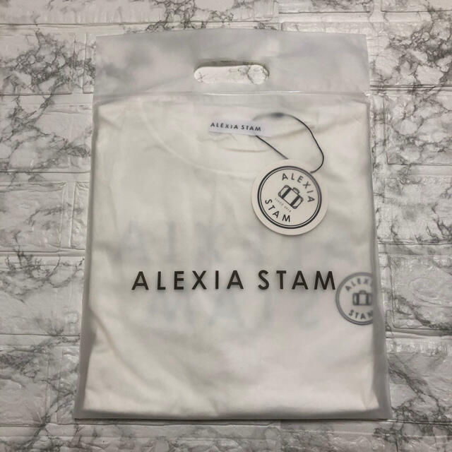 ALEXIA STAM(アリシアスタン)の新品タグ付き★アリシアスタンロゴTシャツ ホワイト レディースのトップス(Tシャツ(半袖/袖なし))の商品写真