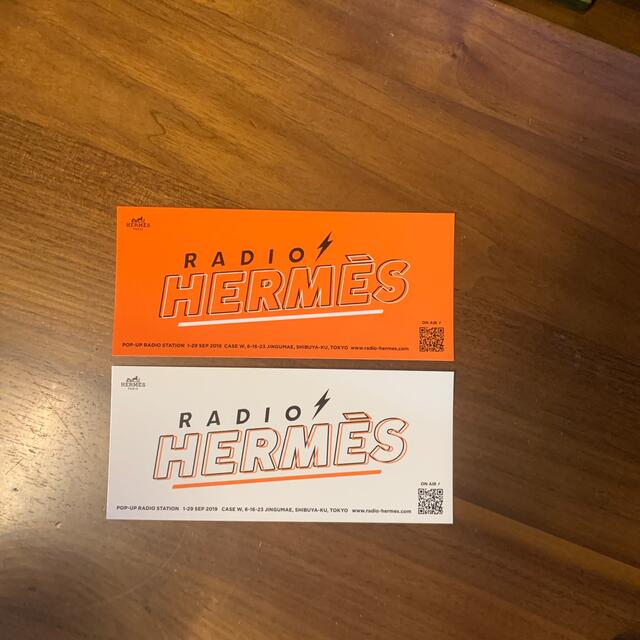 Hermes(エルメス)のエルメス　ステッカー2種　radio HERMES エンタメ/ホビーのコレクション(ノベルティグッズ)の商品写真