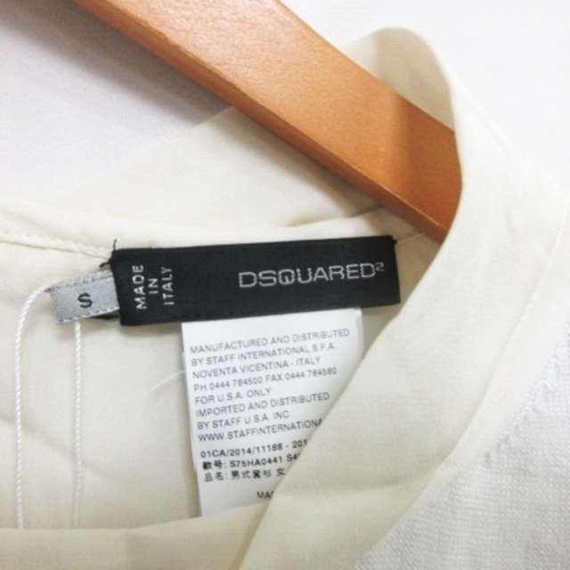 DSQUARED2(ディースクエアード)のディースクエアード タグ付 シルク切替ノースリーブ ニット S  レディースのトップス(ニット/セーター)の商品写真