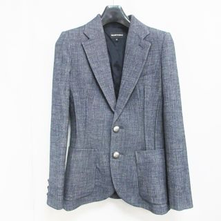 エンポリオアルマーニ(Emporio Armani)のエンポリオアルマーニ テーラード ジャケット 銀ボタン 2B 春夏用 紺 38(テーラードジャケット)