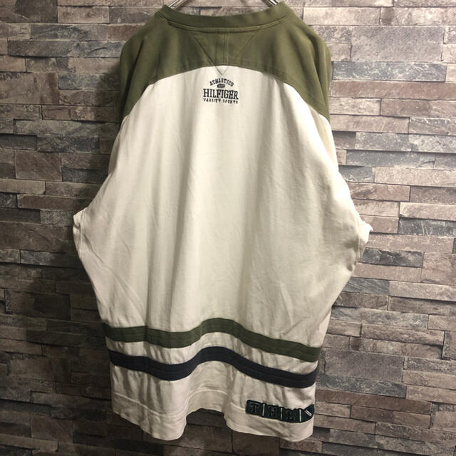 TOMMY HILFIGER(トミーヒルフィガー)の【希少】カットソー used 古着 80s 90s トミーヒルフィガー メンズのトップス(Tシャツ/カットソー(七分/長袖))の商品写真