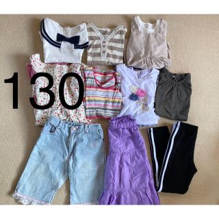 ジーユー(GU)の130 女の子　まとめ売り　10着　子供服　キッズ(Tシャツ/カットソー)