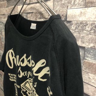 【希少】カットソー used 古着 80s 90s ブラック 長袖 プリント(Tシャツ/カットソー(七分/長袖))