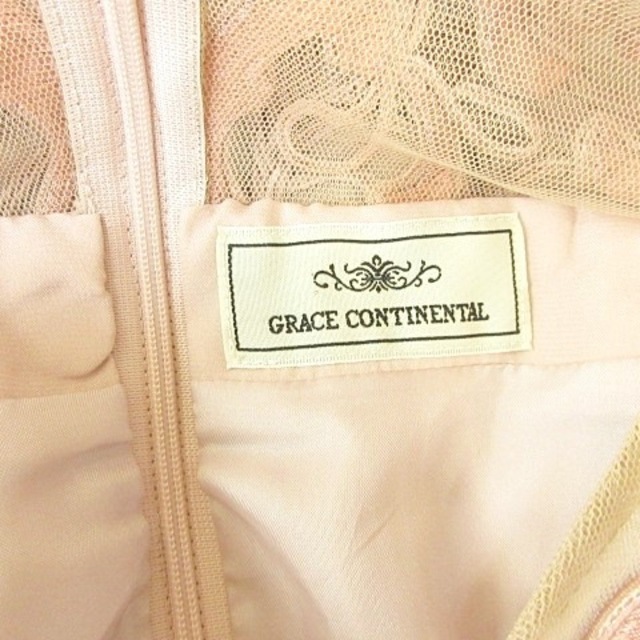GRACE CONTINENTAL(グレースコンチネンタル)のグレースコンチネンタル18AW 美品 ワンピース 7分袖 膝丈 チュール 38 レディースのワンピース(ひざ丈ワンピース)の商品写真