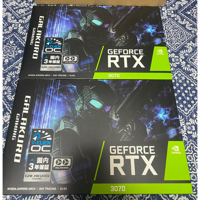 RTX3060新品 未開封 GEFORCE RTX3070 2枚セット 玄人志向 即日発送