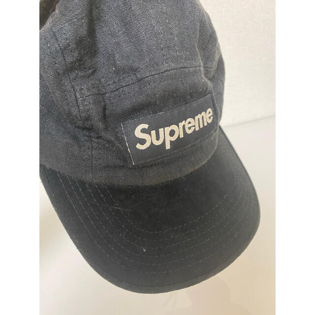 Supreme(シュプリーム)の2010s supreme シュプリーム キャップ リネン　つば部分スウェード メンズの帽子(キャップ)の商品写真