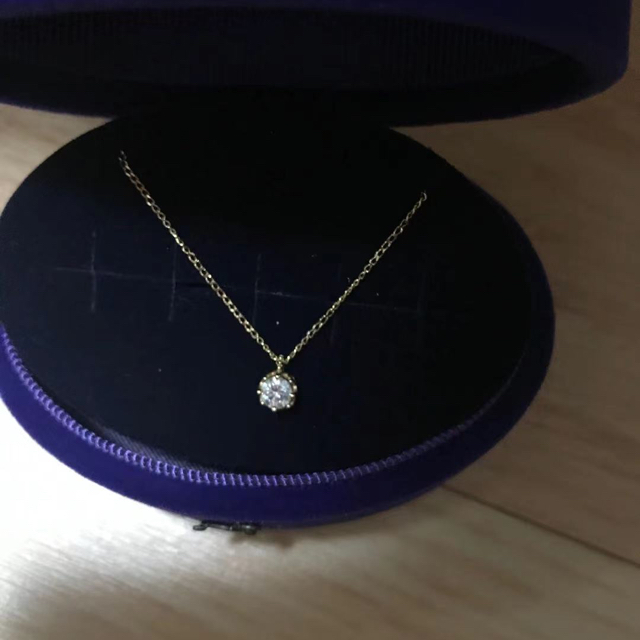 agete 一粒ダイヤネックレス0.2ct 18k 専用 - ネックレス