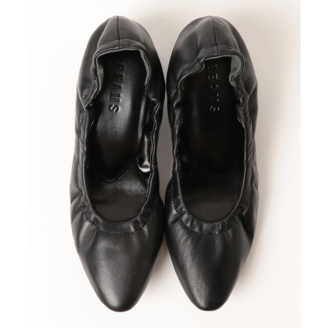 BEAMS(ビームス)のtahina様専用☆Ray BEAMSギャザーパンプス黒ブラック未使用24.5 レディースの靴/シューズ(ハイヒール/パンプス)の商品写真