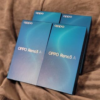 オッポ(OPPO)の【未使用】OPPO Reno3 A  ホワイト4台 SIMロック解除済(スマートフォン本体)