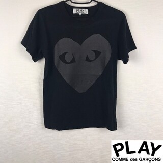 コムデギャルソン(COMME des GARCONS)の美品 プレイコムデギャルソン 半袖Tシャツ レディース ブラック サイズM(Tシャツ(半袖/袖なし))