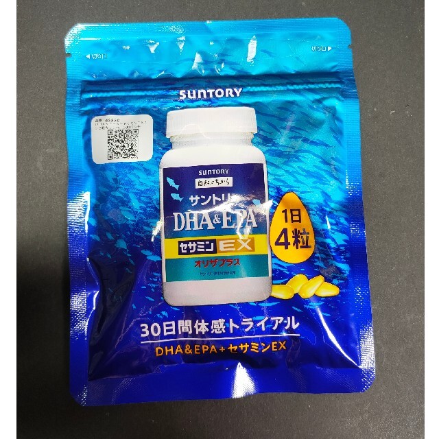 サントリー(サントリー)の【新品未使用】DHA＆EPA セサミンEX オリザプラス 120粒 食品/飲料/酒の健康食品(その他)の商品写真