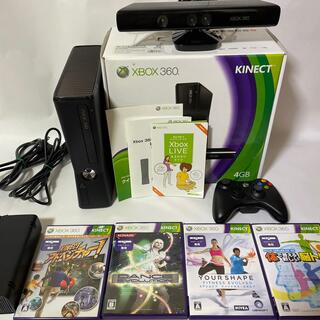 エックスボックス360(Xbox360)のXbox 360 4GB Kinect キネクト　ダンス　フィットネス　脳トレ(家庭用ゲーム機本体)