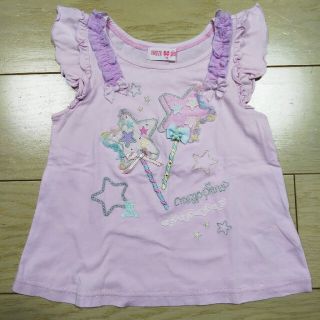 メゾピアノ(mezzo piano)のmezzo piano  女の子ノースリーブTシャツ110cm(Tシャツ/カットソー)