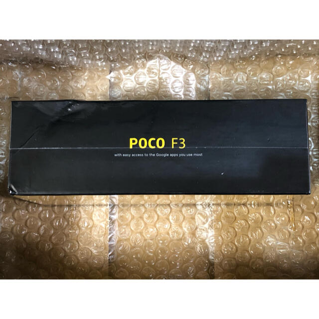 ANDROID(アンドロイド)の最新型 新品 未開封 POCO F3 ブラック with5G global版 ♪ スマホ/家電/カメラのスマートフォン/携帯電話(スマートフォン本体)の商品写真