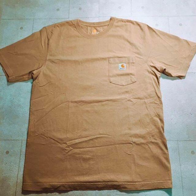 carhartt(カーハート)のB221 カーハート/半袖/Tシャツ/ヴィンテージ/レトロ/ベージュ/美品 メンズのトップス(Tシャツ/カットソー(半袖/袖なし))の商品写真