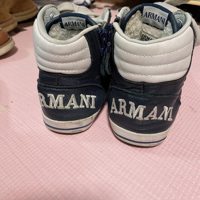 ARMANI JUNIOR(アルマーニ ジュニア)のAJ アルマーニ　ジュニア　ボーイズ　ハイカットスニーカー キッズ/ベビー/マタニティのベビー靴/シューズ(~14cm)(スニーカー)の商品写真