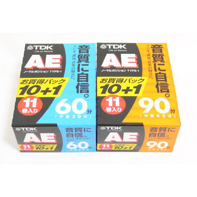 未開封 TDK  AE-90X11G AE-60X11G カセットテープ スマホ/家電/カメラのオーディオ機器(その他)の商品写真