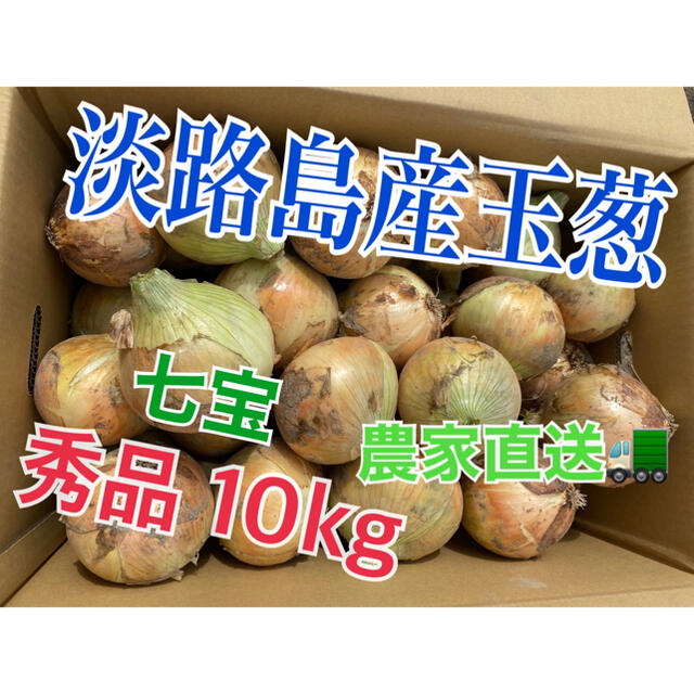 新玉ねぎ【淡路島産玉葱】品種 七宝 10kg 秀品 食品/飲料/酒の食品(野菜)の商品写真