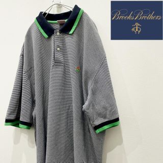 ブルックスブラザース(Brooks Brothers)の【美品】Brooks brothers/ビッグポロシャツ/ボーダー/NV/XXL(ポロシャツ)