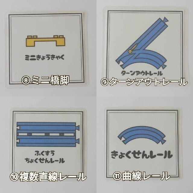 【A.mama様専用】鉄道おもちゃラベル ハンドメイドの生活雑貨(その他)の商品写真