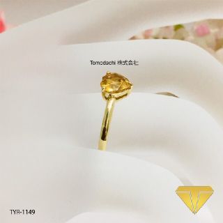 K18YG Heart Design Citrine レディースリング(リング(指輪))