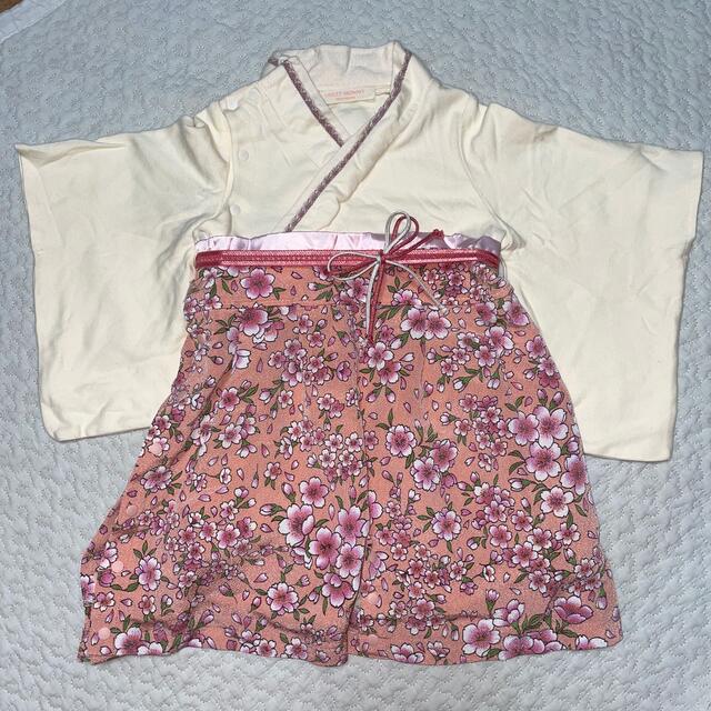 女の子用　袴ロンパース　SWEETMOMMY キッズ/ベビー/マタニティのベビー服(~85cm)(和服/着物)の商品写真