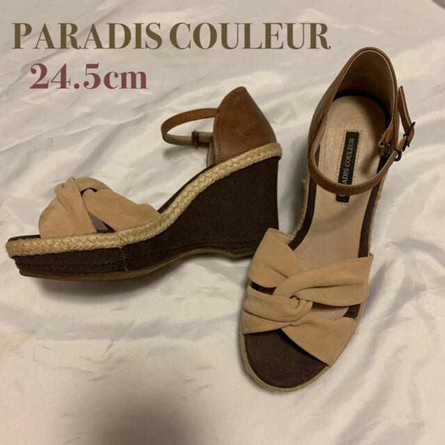 PARADIS COULEUR(パラディクルール)のパラディクルール　百貨店購入　24.5㎝　サンダル　ウェッジ　ストラップ レディースの靴/シューズ(サンダル)の商品写真