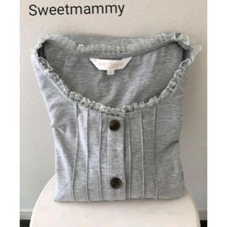 sweet mammy パジャマワンピース　グレー　L(マタニティワンピース)