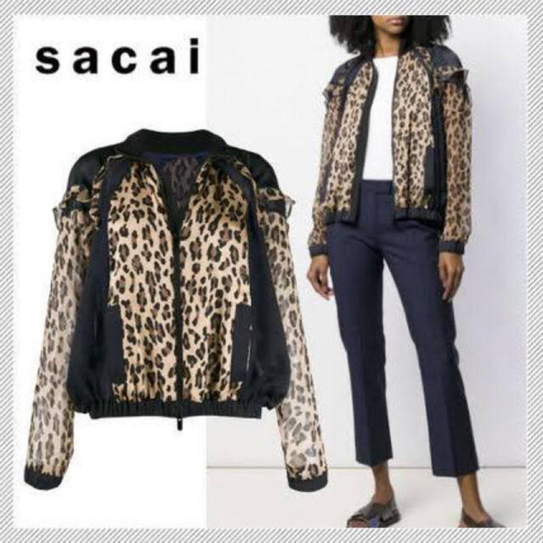 sacai レオパード柄アウター sacai レオパード柄アウター