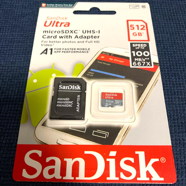 SanDisk microSDXC 512GB 新品アダプター付き